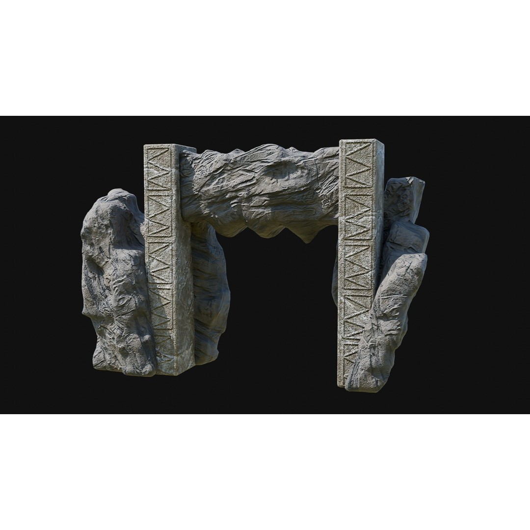 Stone Portal Gate 3D Model – Low Poly Game-Ready Asset, FBX & OBJ - View 21