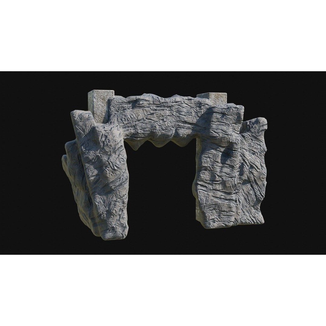 Stone Portal Gate 3D Model – Low Poly Game-Ready Asset, FBX & OBJ - View 22