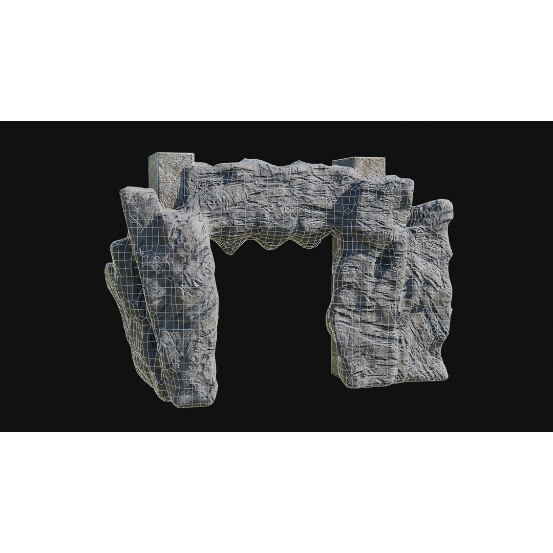 Stone Portal Gate 3D Model – Low Poly Game-Ready Asset, FBX & OBJ - View 25