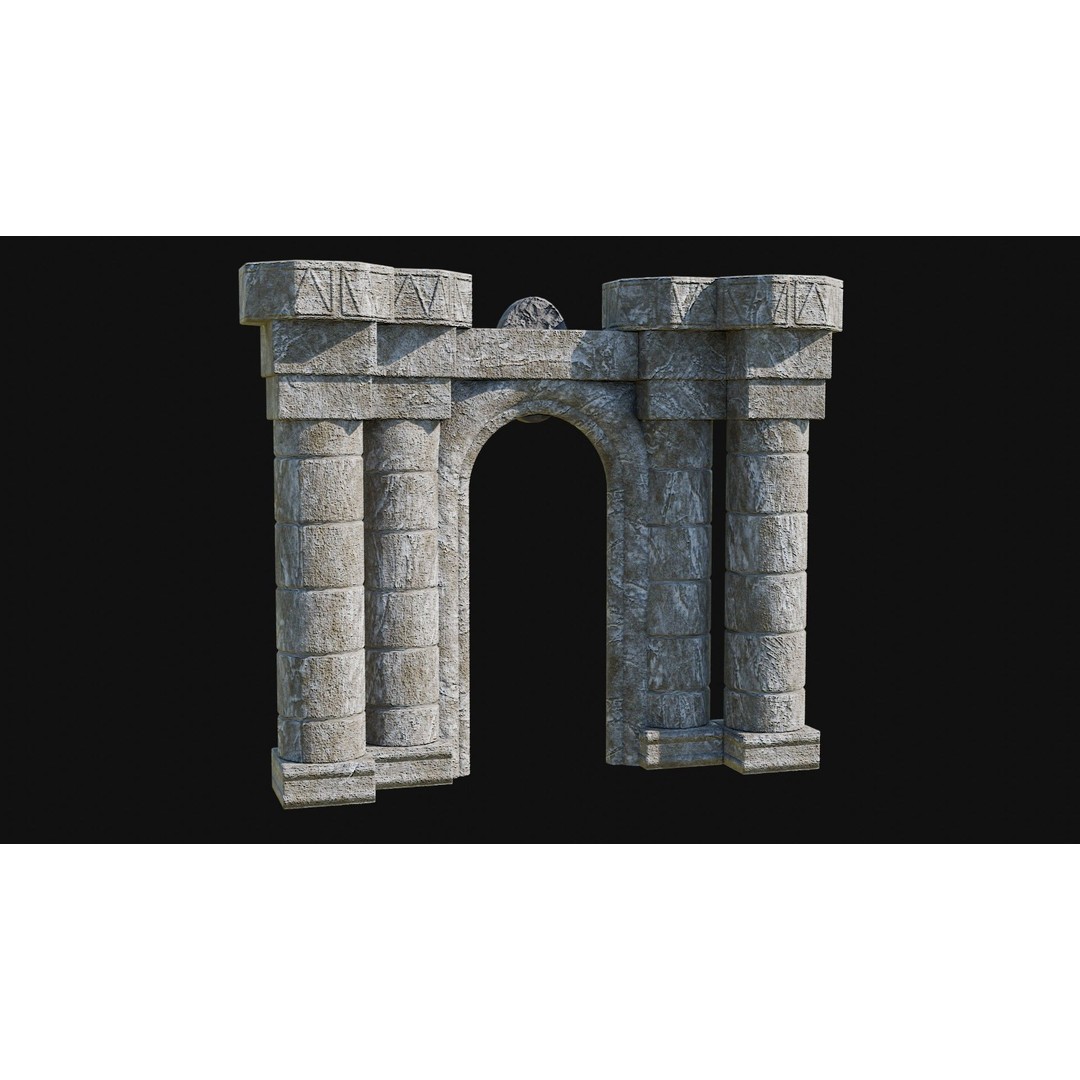 Stone Portal Gate 3D Model – Low Poly Game-Ready Asset, FBX & OBJ - View 28