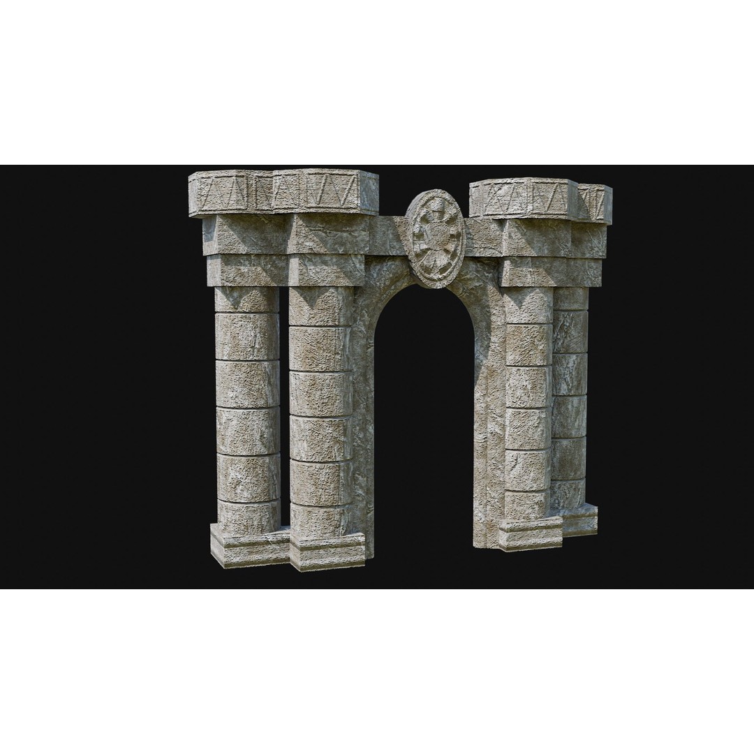 Stone Portal Gate 3D Model – Low Poly Game-Ready Asset, FBX & OBJ - View 29