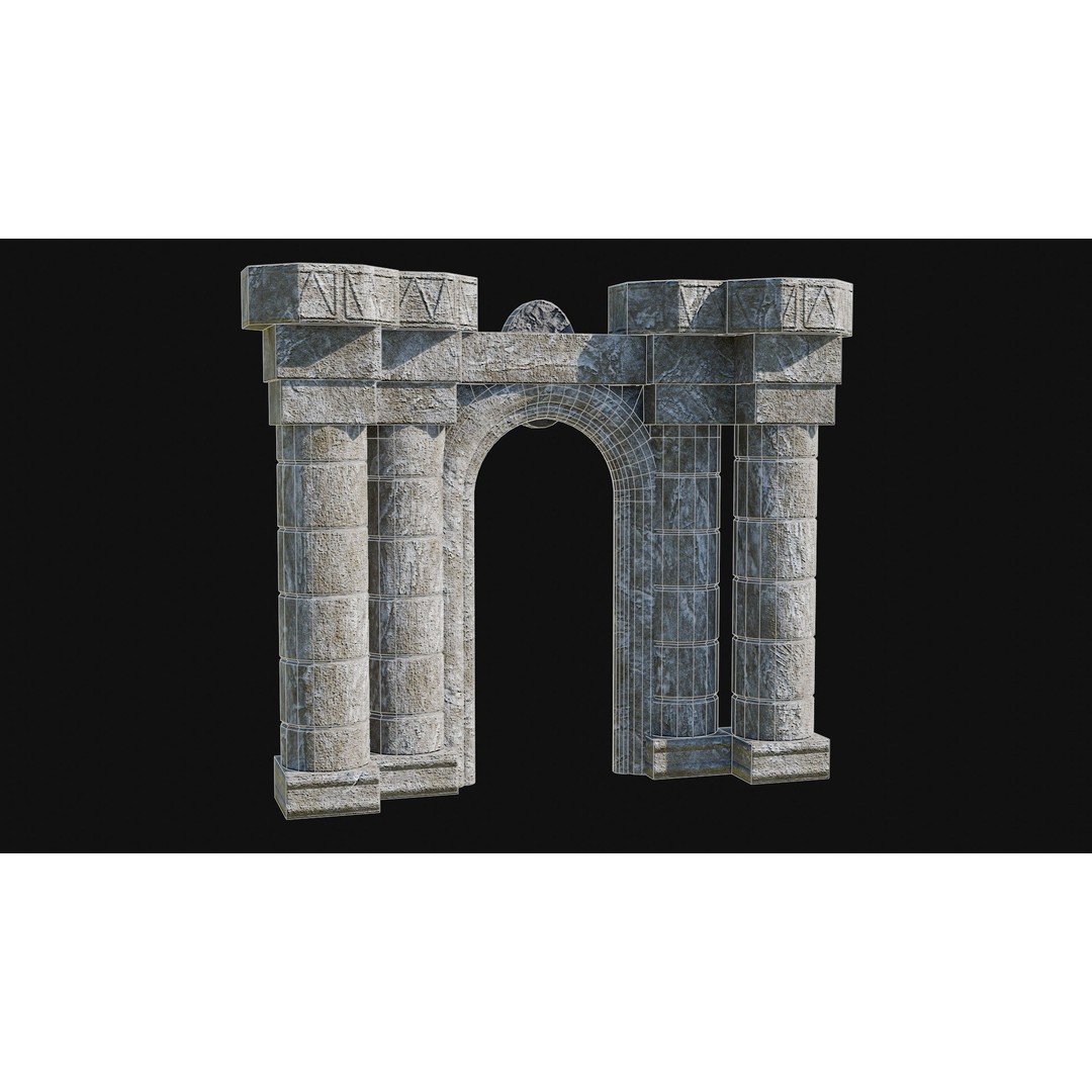 Stone Portal Gate 3D Model – Low Poly Game-Ready Asset, FBX & OBJ - View 31