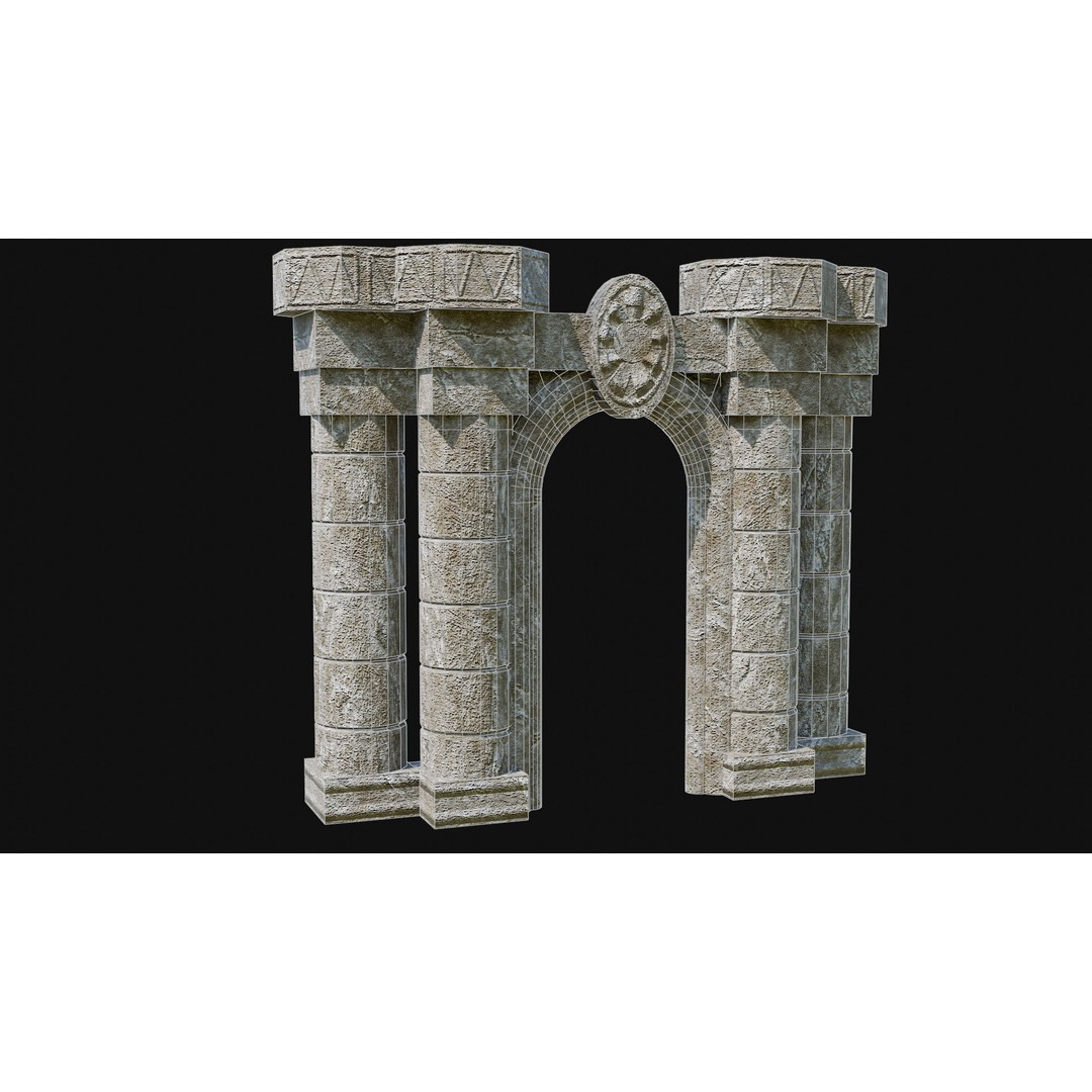 Stone Portal Gate 3D Model – Low Poly Game-Ready Asset, FBX & OBJ - View 32