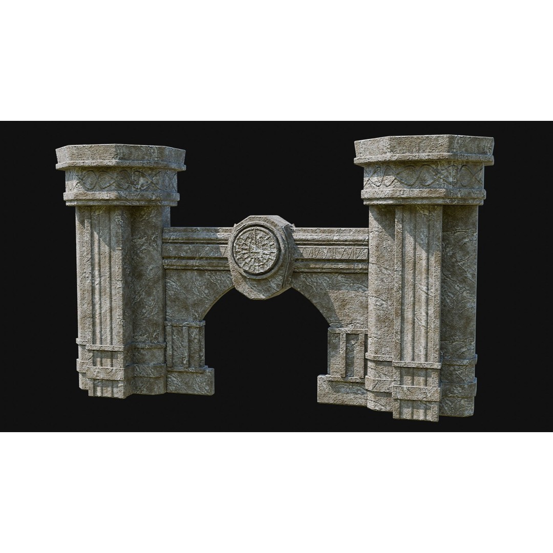 Stone Portal Gate 3D Model – Low Poly Game-Ready Asset, FBX & OBJ - View 33