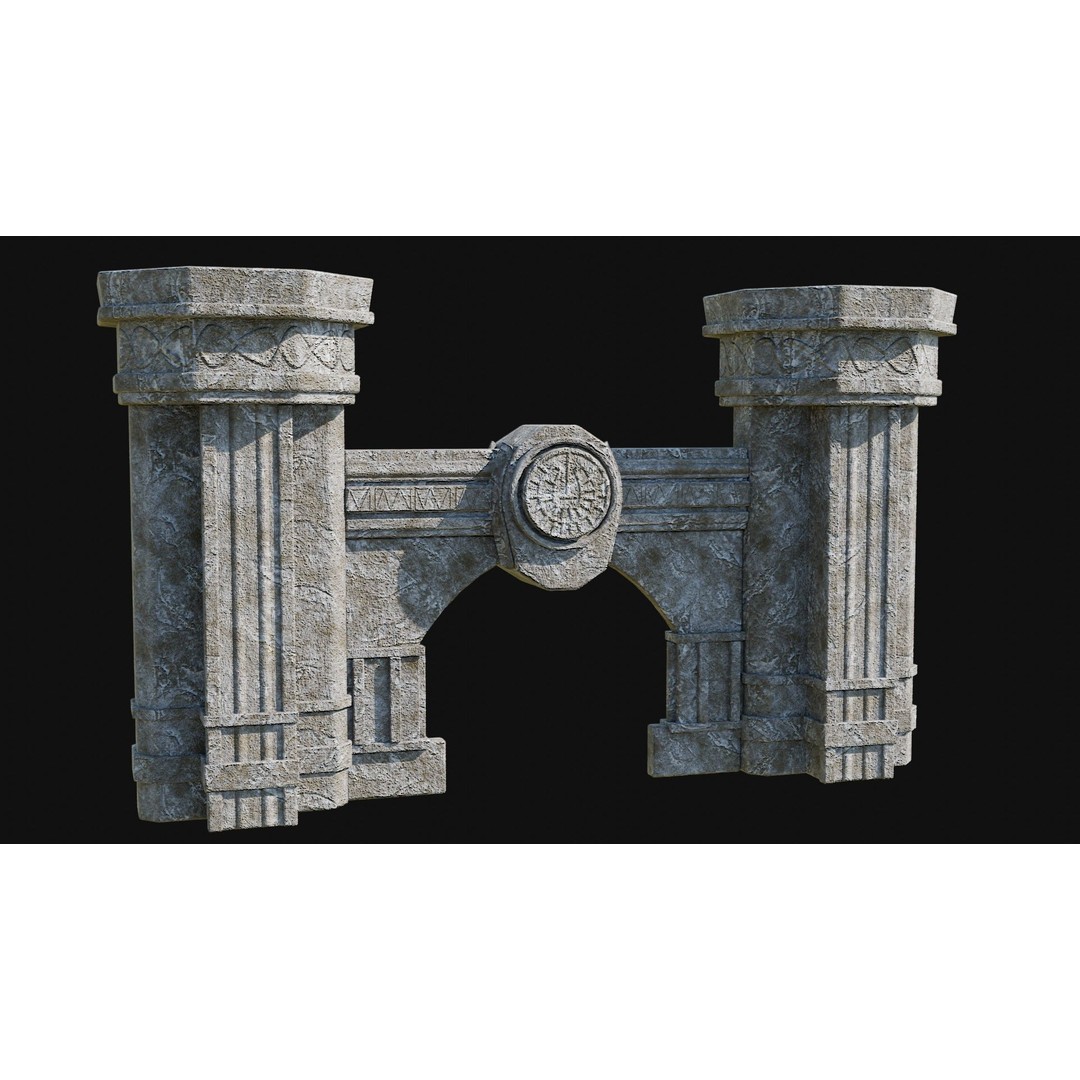 Stone Portal Gate 3D Model – Low Poly Game-Ready Asset, FBX & OBJ - View 34