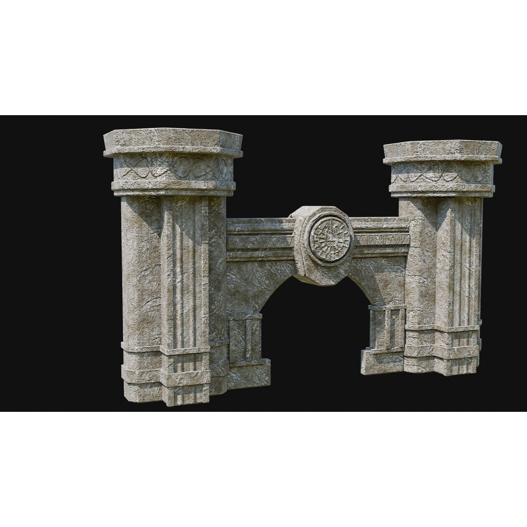 Stone Portal Gate 3D Model – Low Poly Game-Ready Asset, FBX & OBJ - View 35