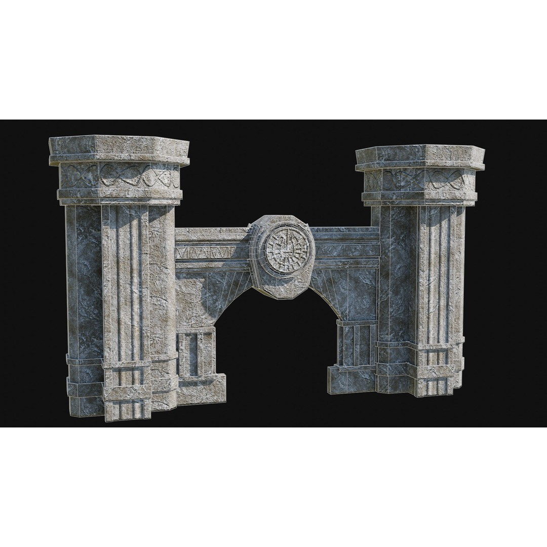 Stone Portal Gate 3D Model – Low Poly Game-Ready Asset, FBX & OBJ - View 37