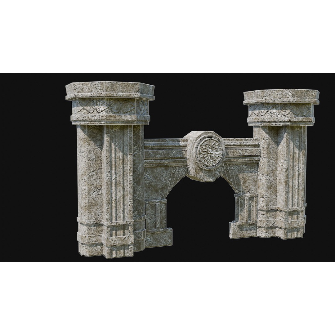 Stone Portal Gate 3D Model – Low Poly Game-Ready Asset, FBX & OBJ - View 38
