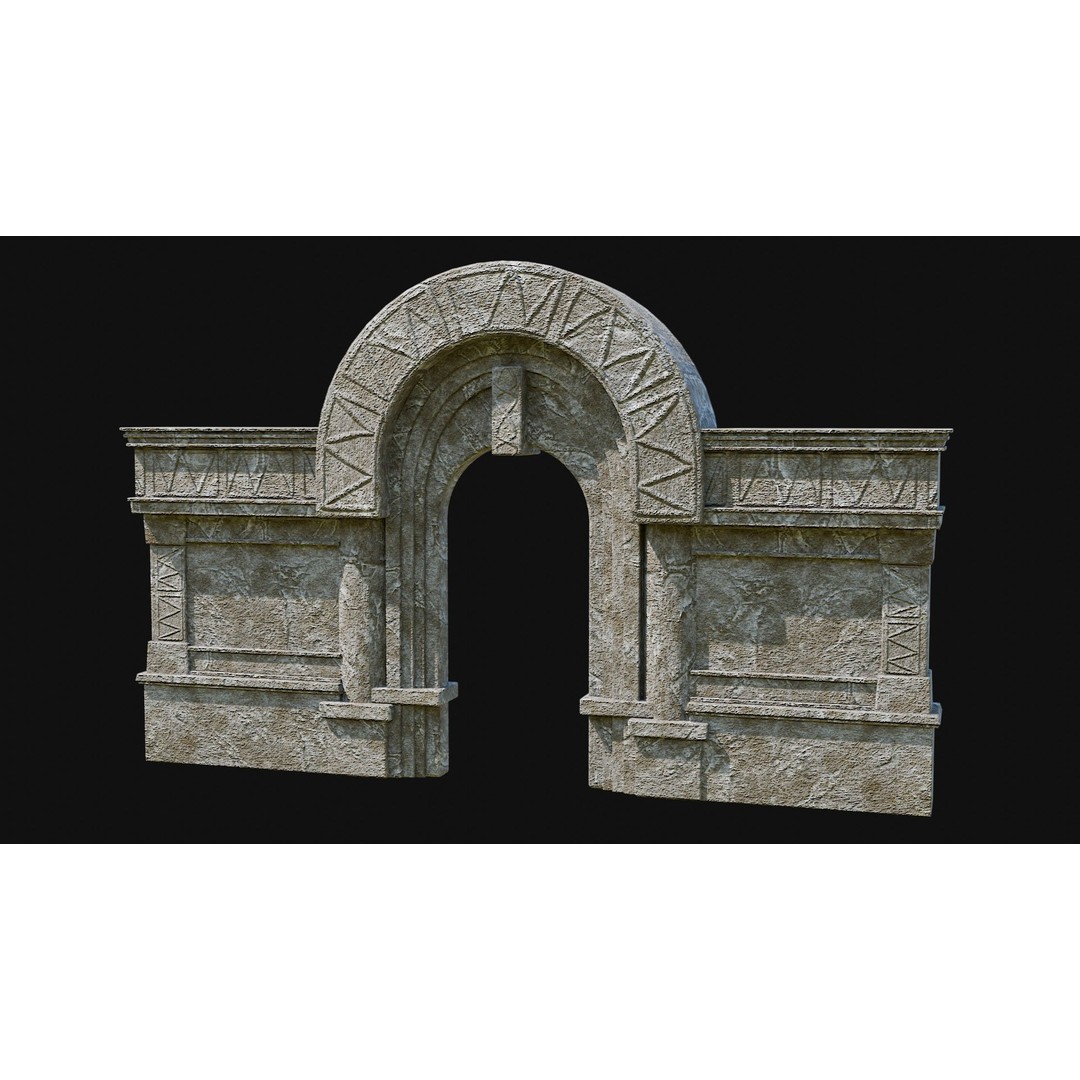 Stone Portal Gate 3D Model – Low Poly Game-Ready Asset, FBX & OBJ - View 39