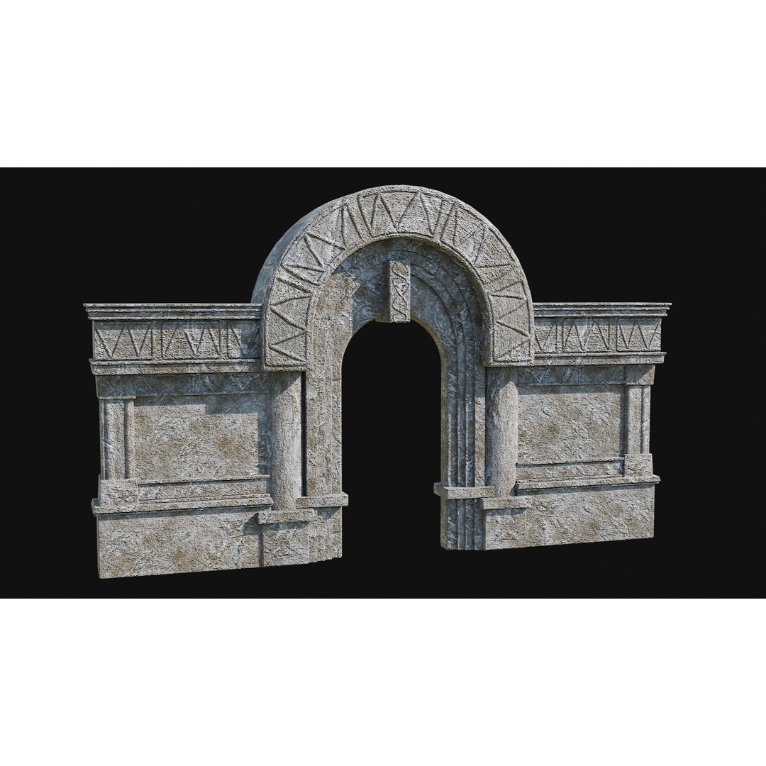 Stone Portal Gate 3D Model – Low Poly Game-Ready Asset, FBX & OBJ - View 40