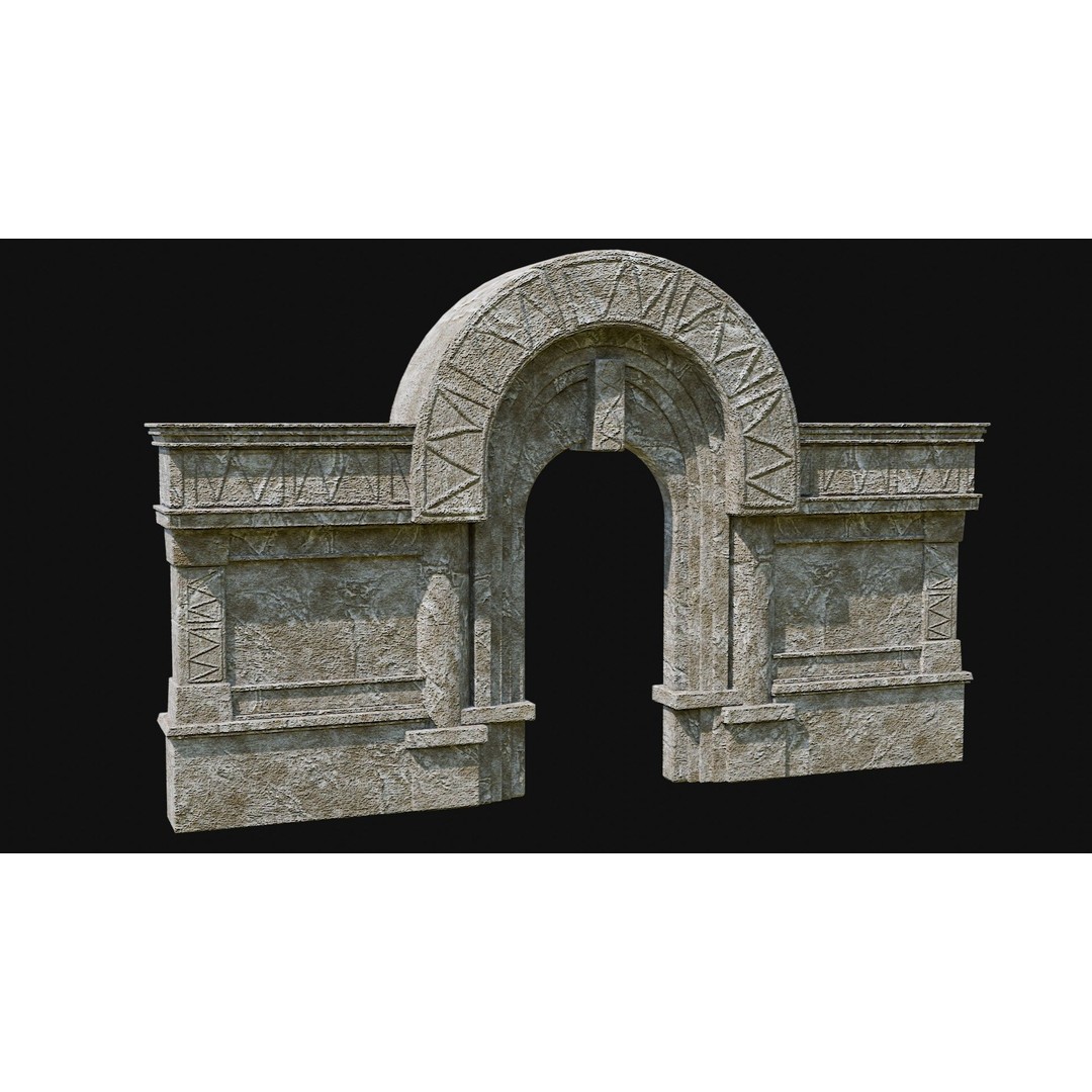 Stone Portal Gate 3D Model – Low Poly Game-Ready Asset, FBX & OBJ - View 41