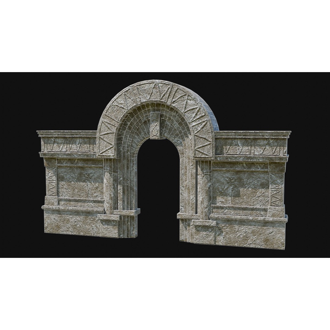 Stone Portal Gate 3D Model – Low Poly Game-Ready Asset, FBX & OBJ - View 42