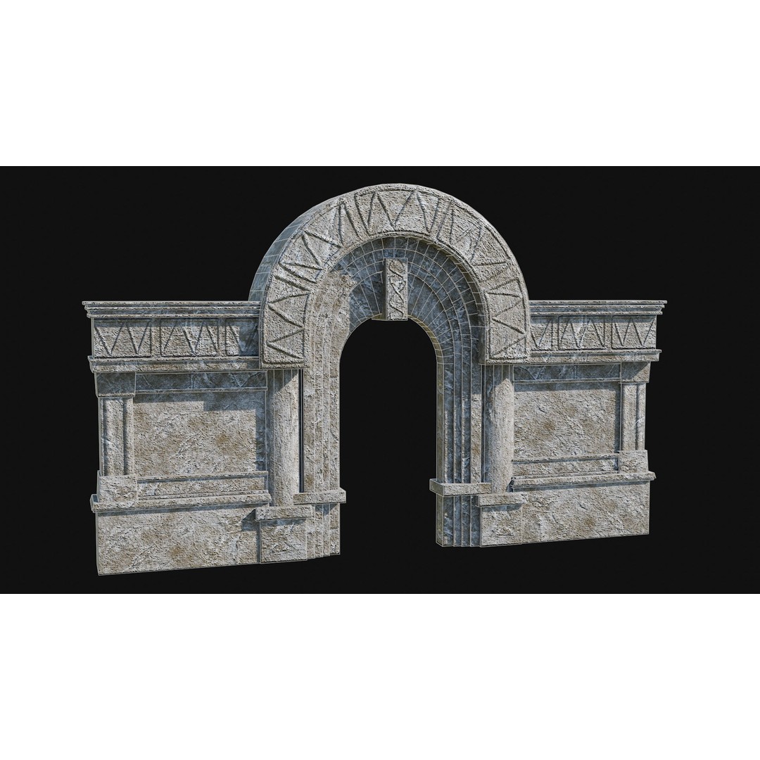 Stone Portal Gate 3D Model – Low Poly Game-Ready Asset, FBX & OBJ - View 43