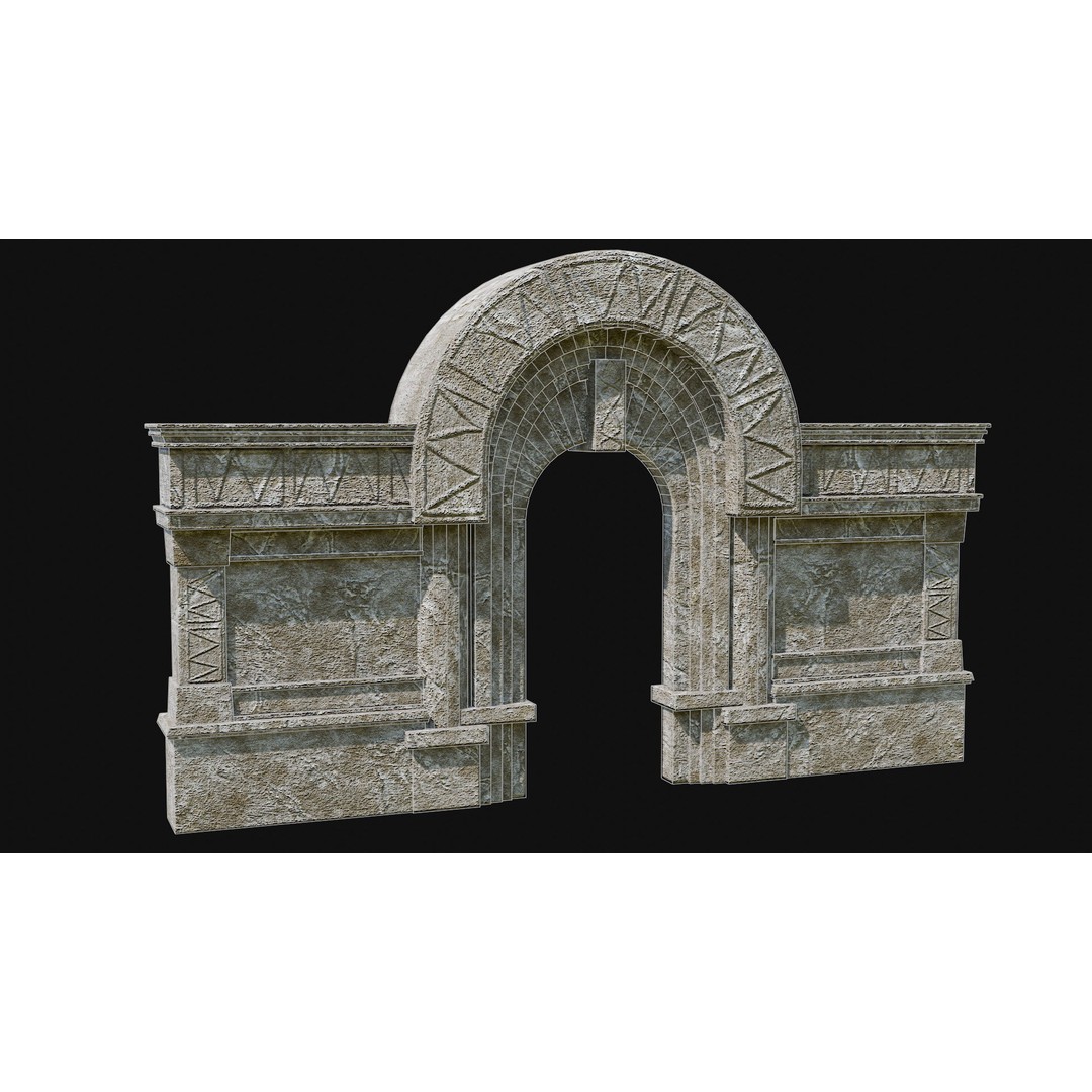 Stone Portal Gate 3D Model – Low Poly Game-Ready Asset, FBX & OBJ - View 44