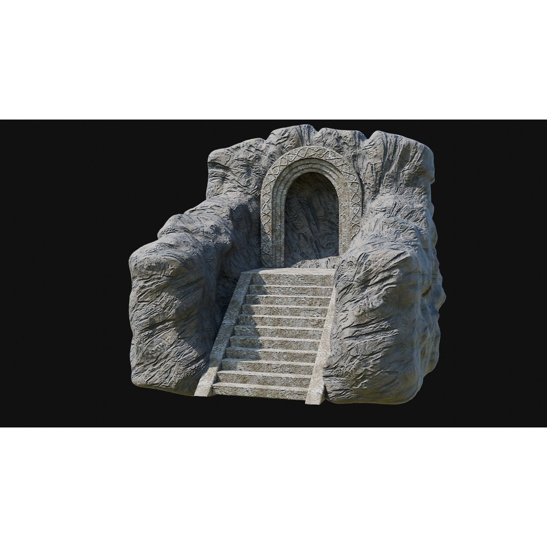 Stone Portal Gate 3D Model – Low Poly Game-Ready Asset, FBX & OBJ - View 45