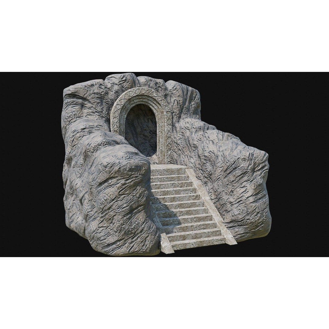 Stone Portal Gate 3D Model – Low Poly Game-Ready Asset, FBX & OBJ - View 47