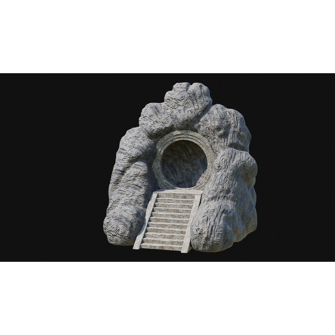 Stone Portal Gate 3D Model – Low Poly Game-Ready Asset, FBX & OBJ - View 51
