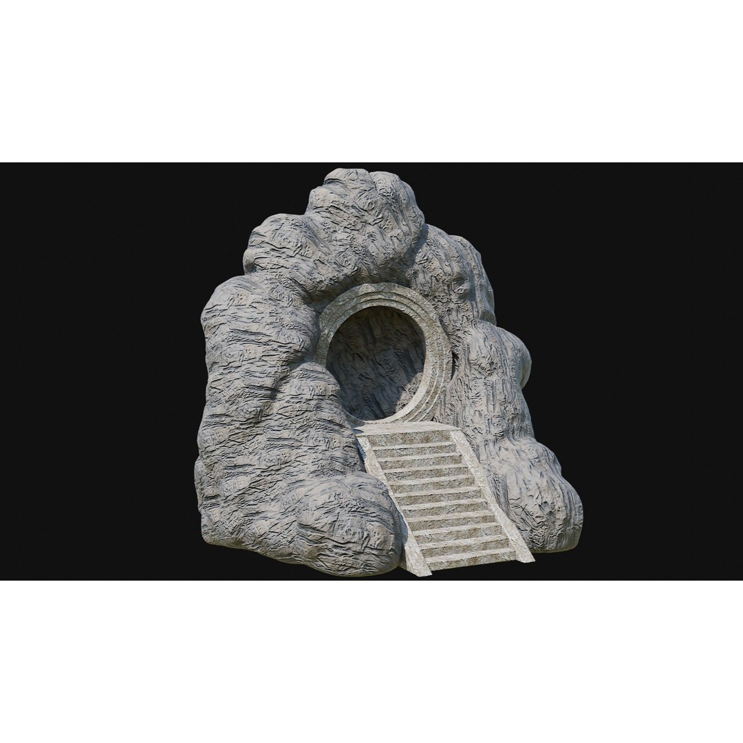 Stone Portal Gate 3D Model – Low Poly Game-Ready Asset, FBX & OBJ - View 53