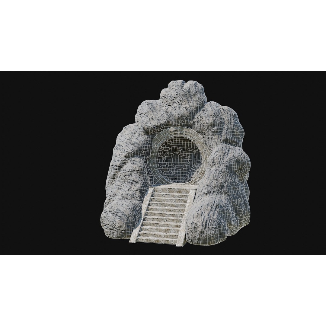 Stone Portal Gate 3D Model – Low Poly Game-Ready Asset, FBX & OBJ - View 54