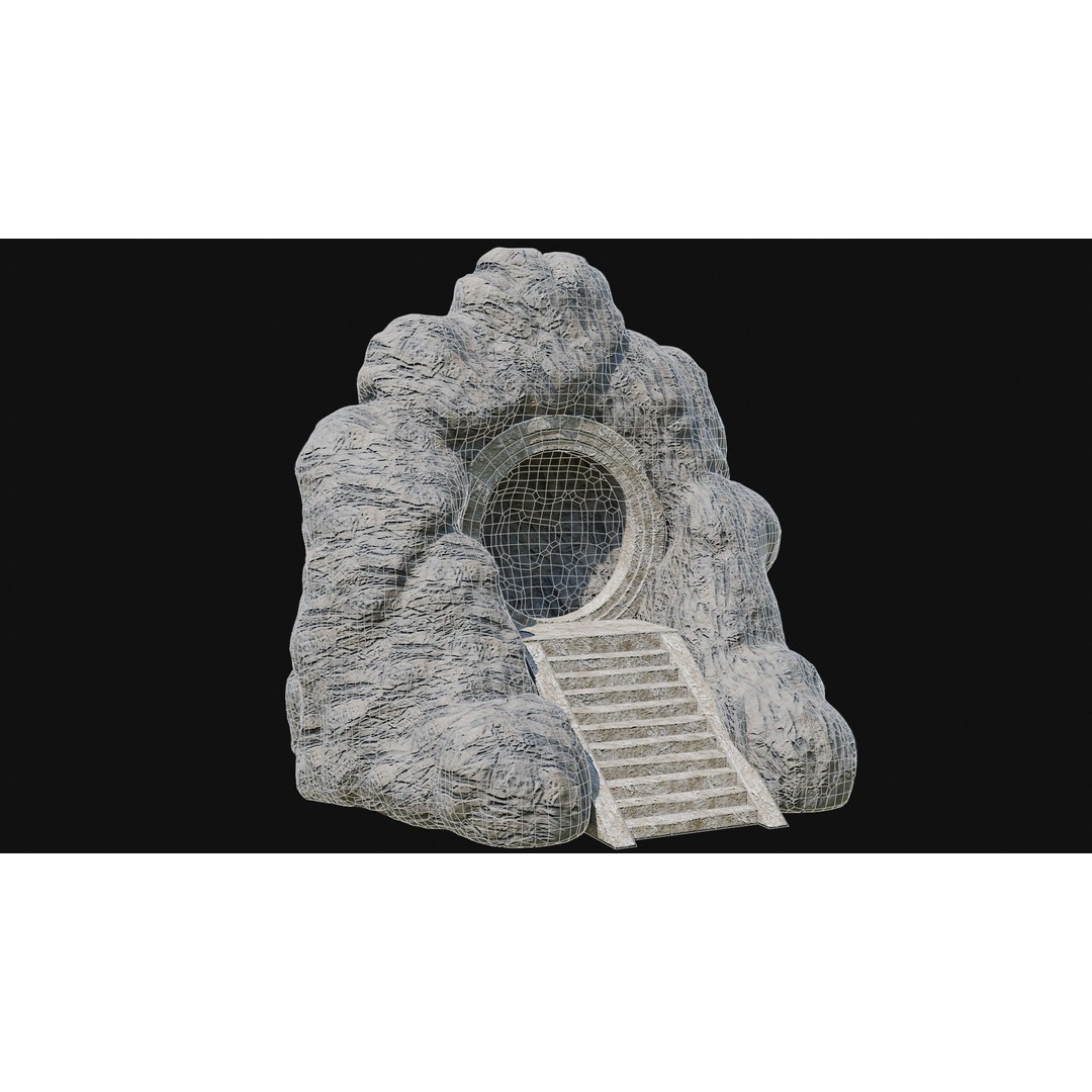 Stone Portal Gate 3D Model – Low Poly Game-Ready Asset, FBX & OBJ - View 56