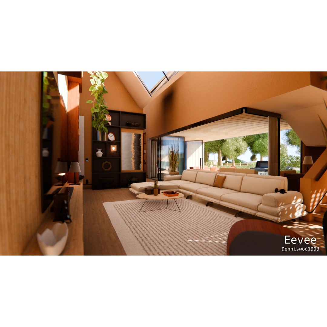 Modern Modular House 3D Model – High Poly Blender Villa, FBX - View 13