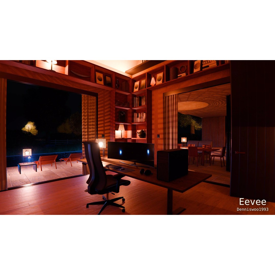 Modern Modular House 3D Model – High Poly Blender Villa, FBX - View 21
