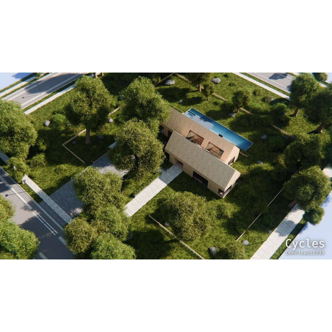 Modern Modular House 3D Model – High Poly Blender Villa, FBX - View 9