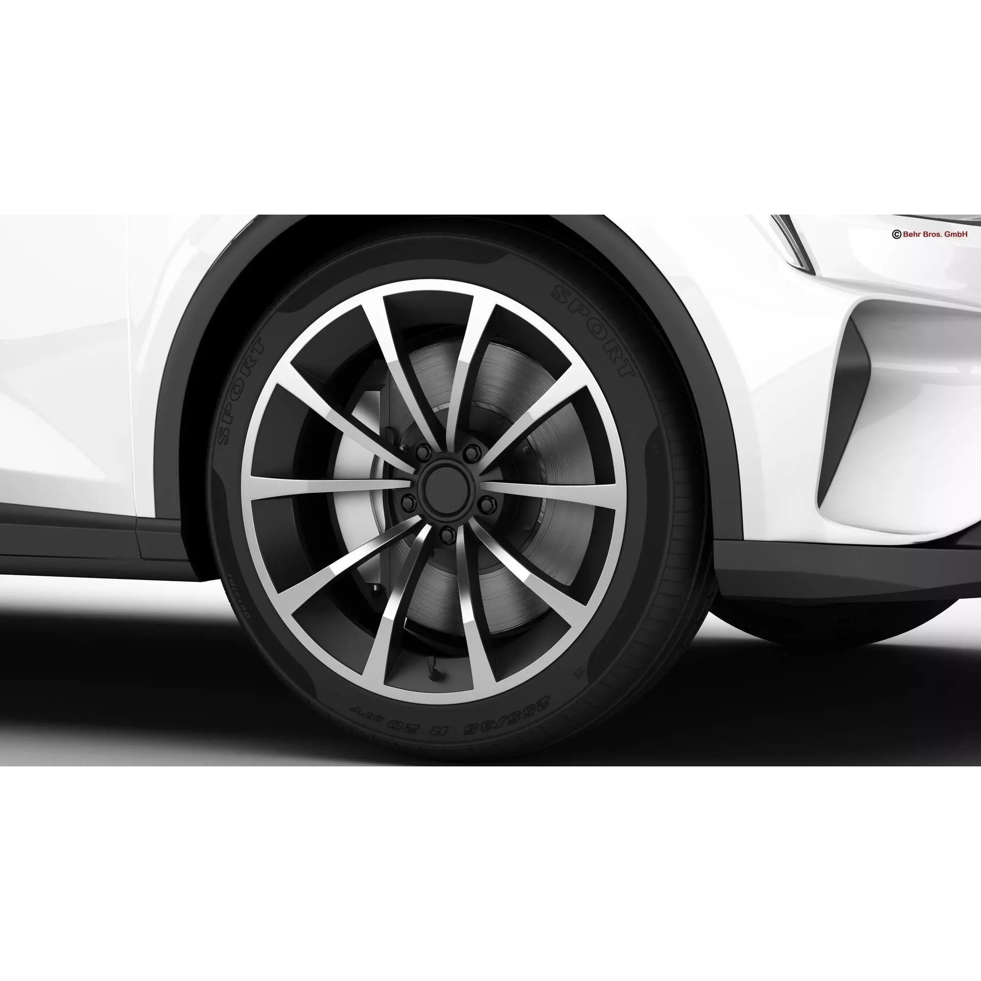 Generic Modern Upper Class SUV Coupe - Game-Ready 3D Model - View 10