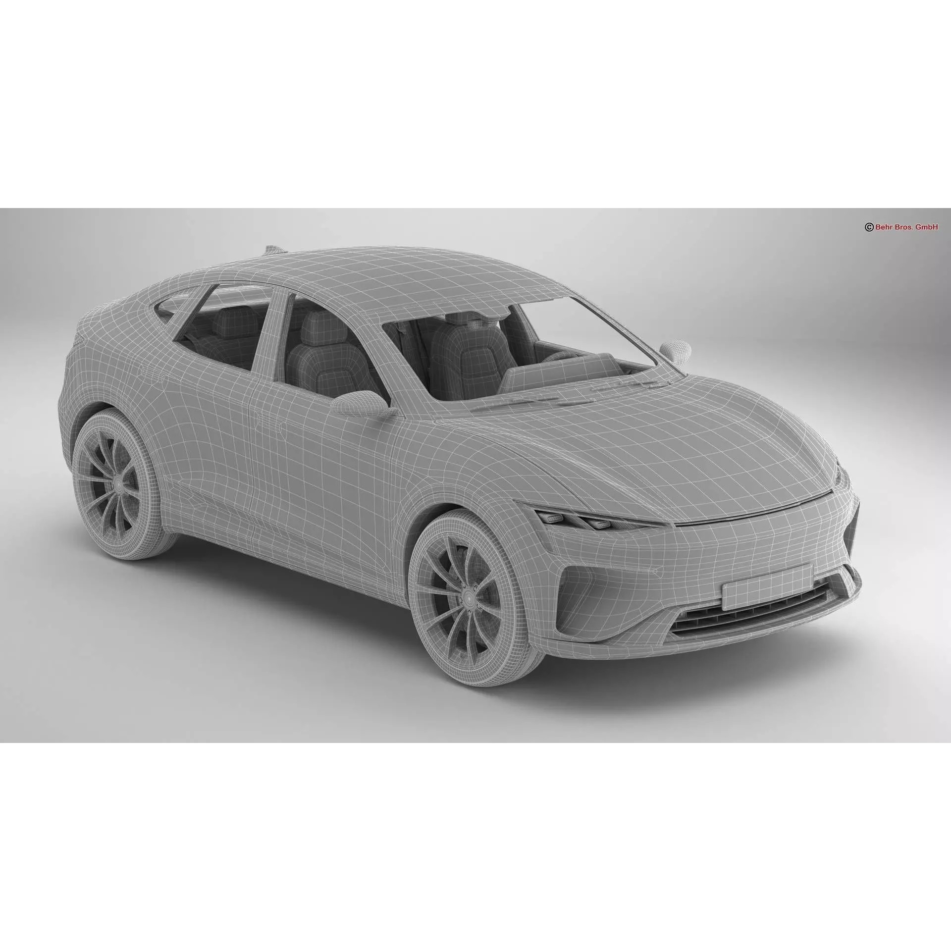 Generic Modern Upper Class SUV Coupe - Game-Ready 3D Model - View 17