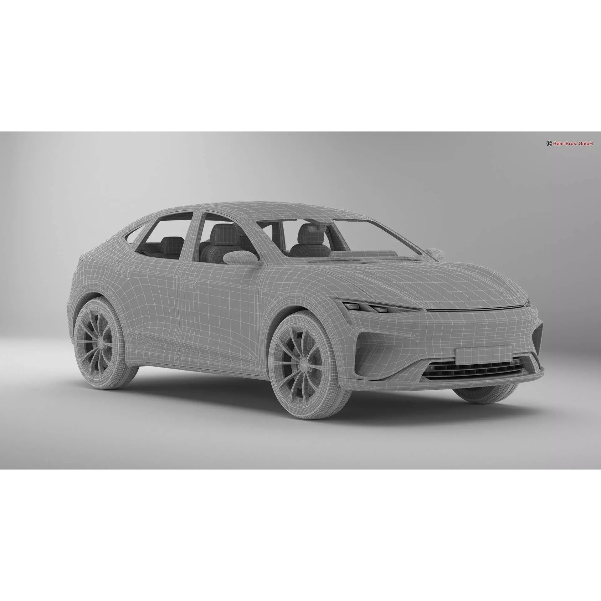 Generic Modern Upper Class SUV Coupe - Game-Ready 3D Model - View 18
