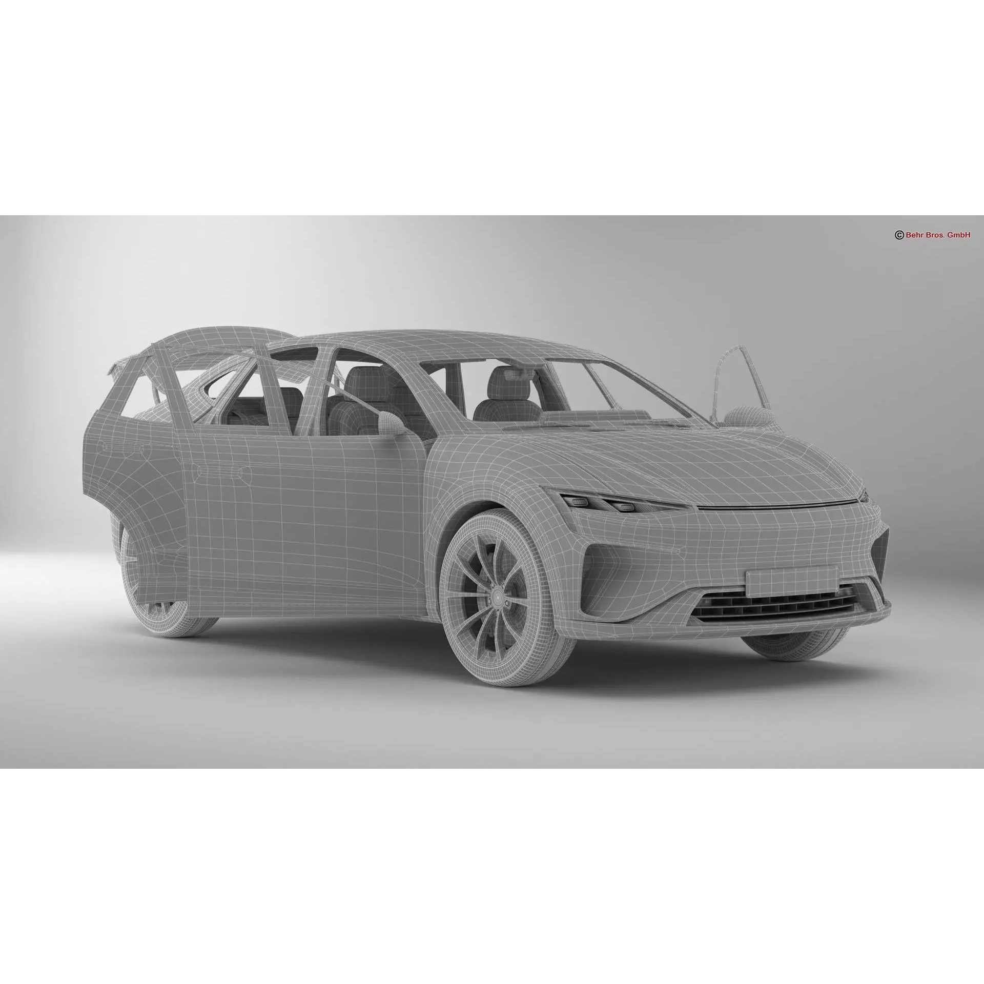 Generic Modern Upper Class SUV Coupe - Game-Ready 3D Model - View 19