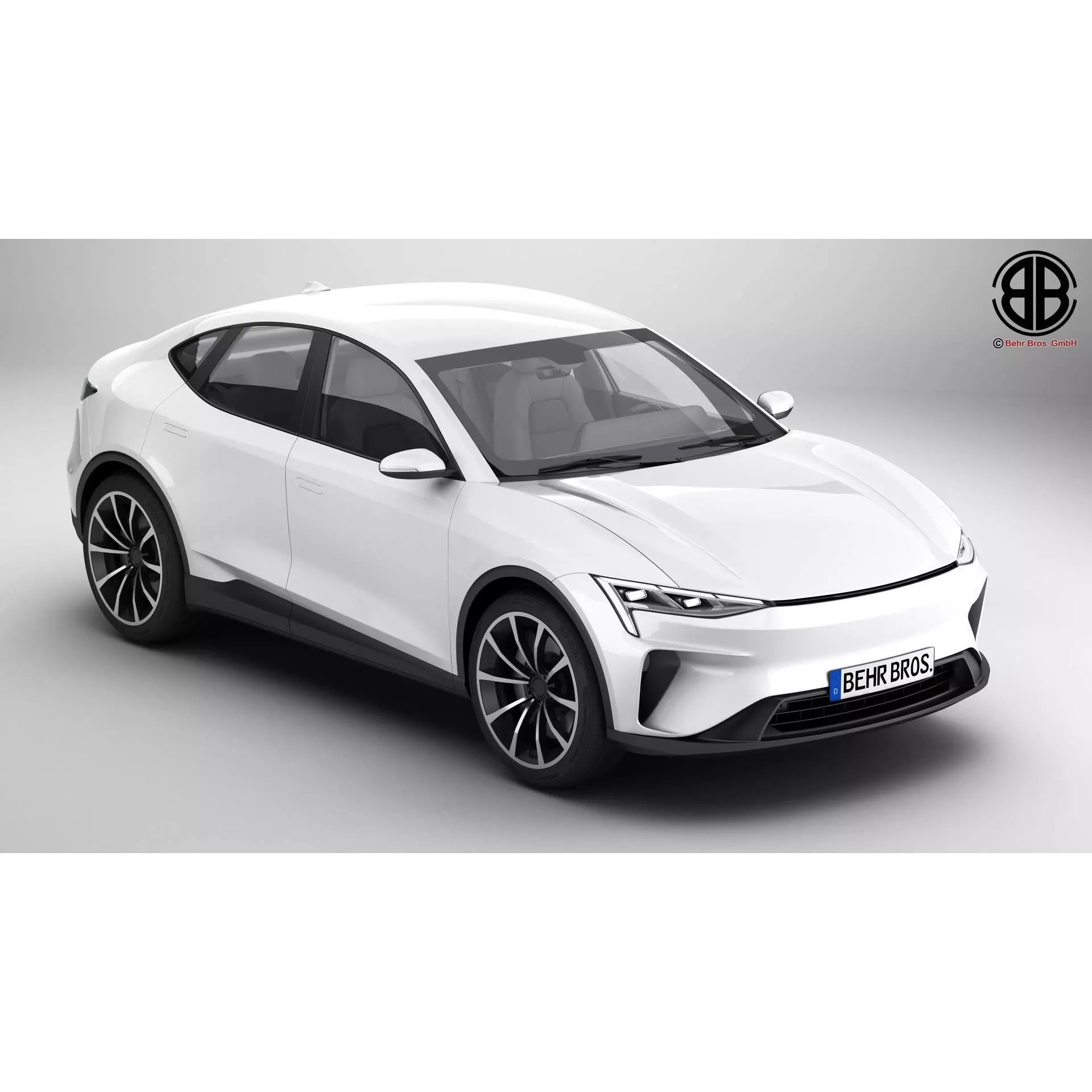 Generic Modern Upper Class SUV Coupe - Game-Ready 3D Model - View 2