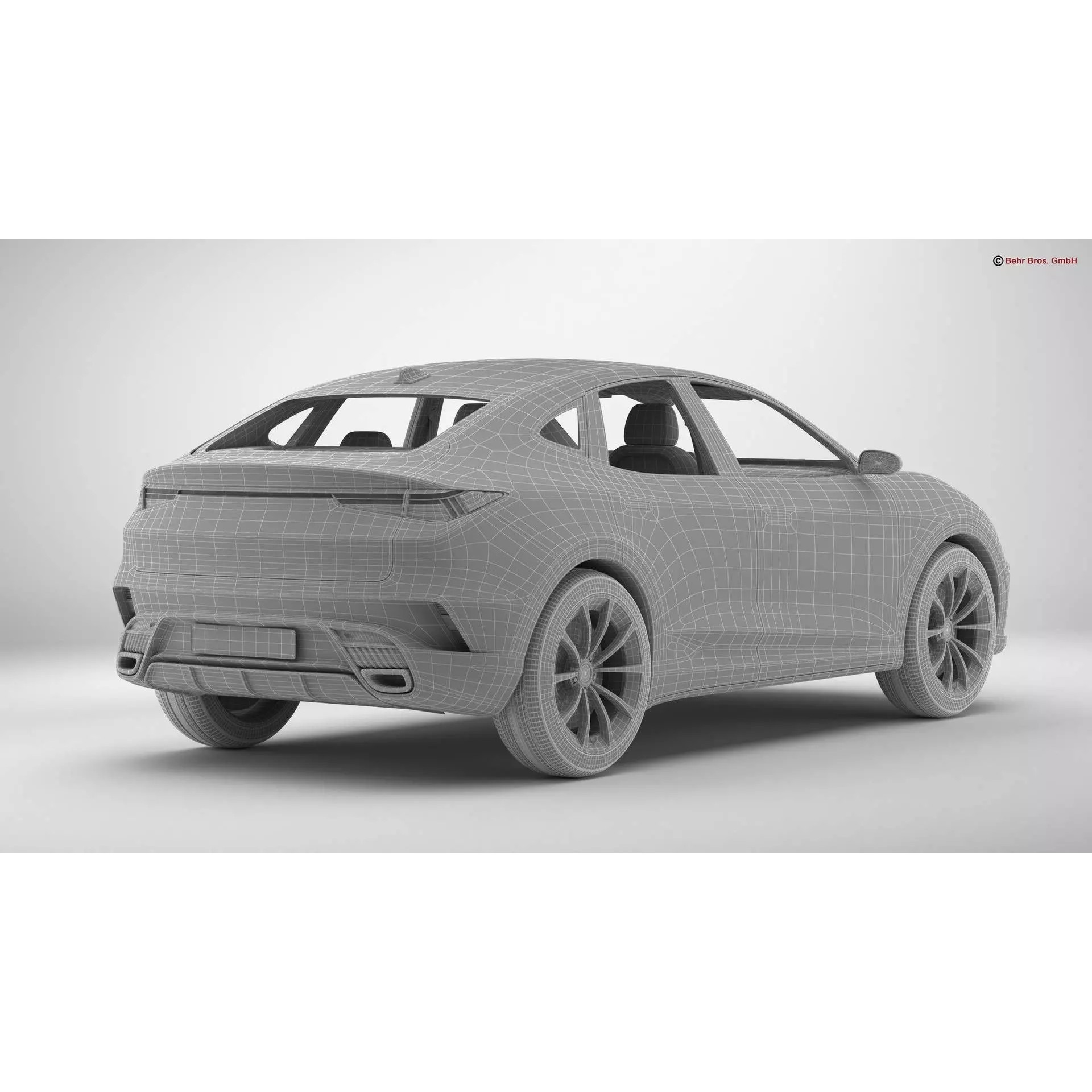 Generic Modern Upper Class SUV Coupe - Game-Ready 3D Model - View 20