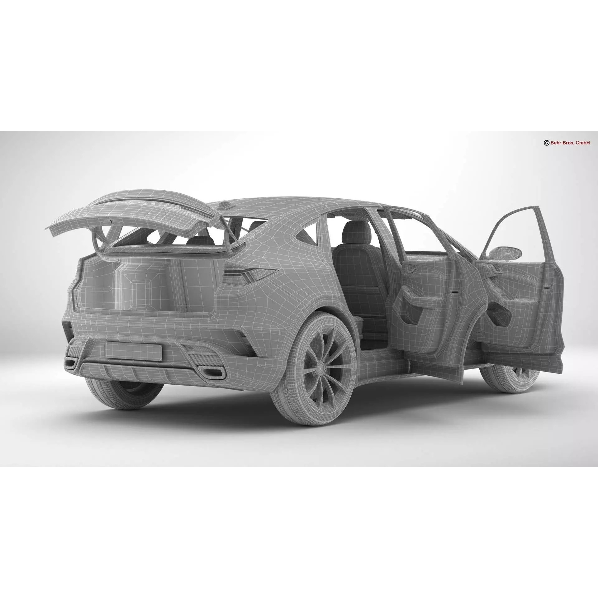 Generic Modern Upper Class SUV Coupe - Game-Ready 3D Model - View 21