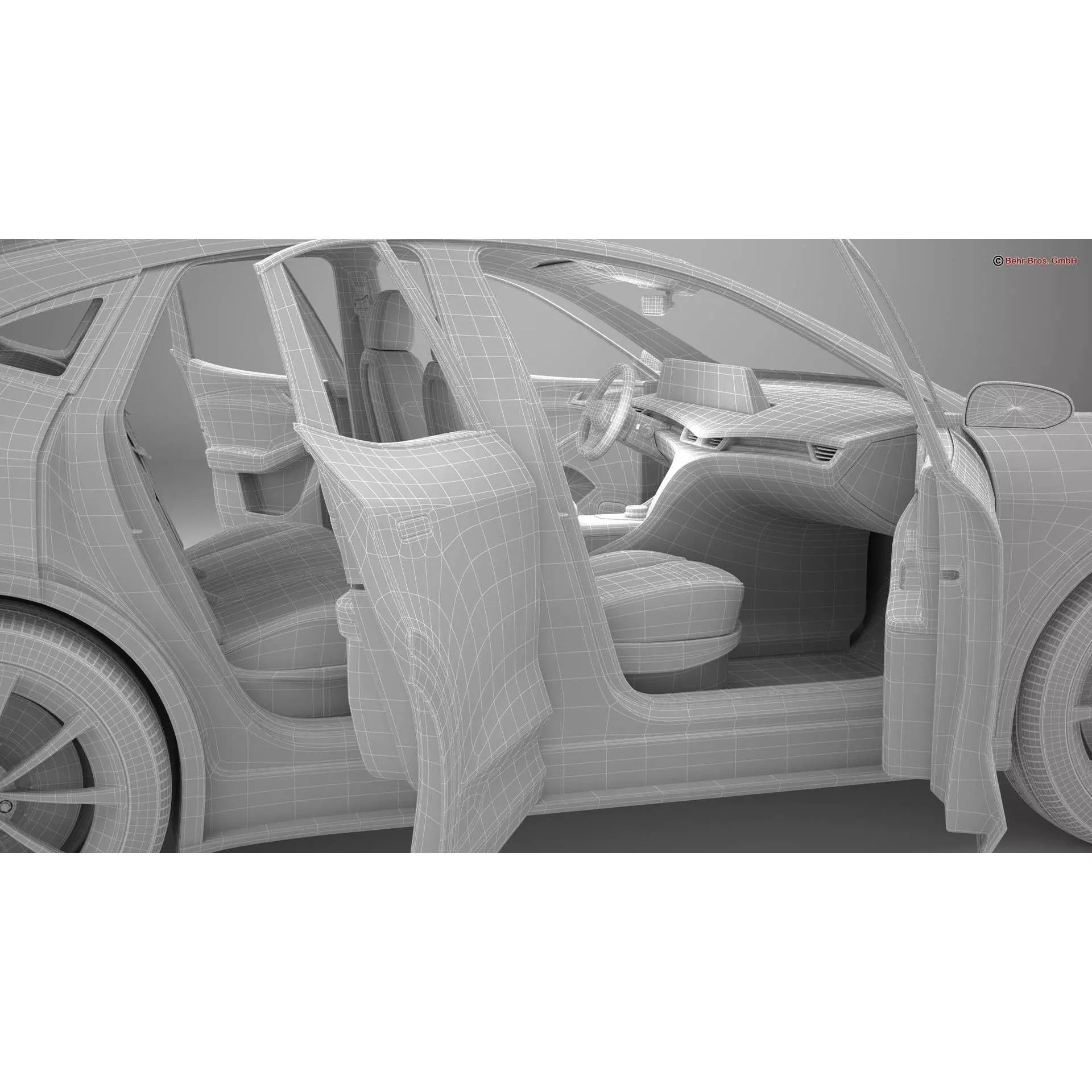 Generic Modern Upper Class SUV Coupe - Game-Ready 3D Model - View 31