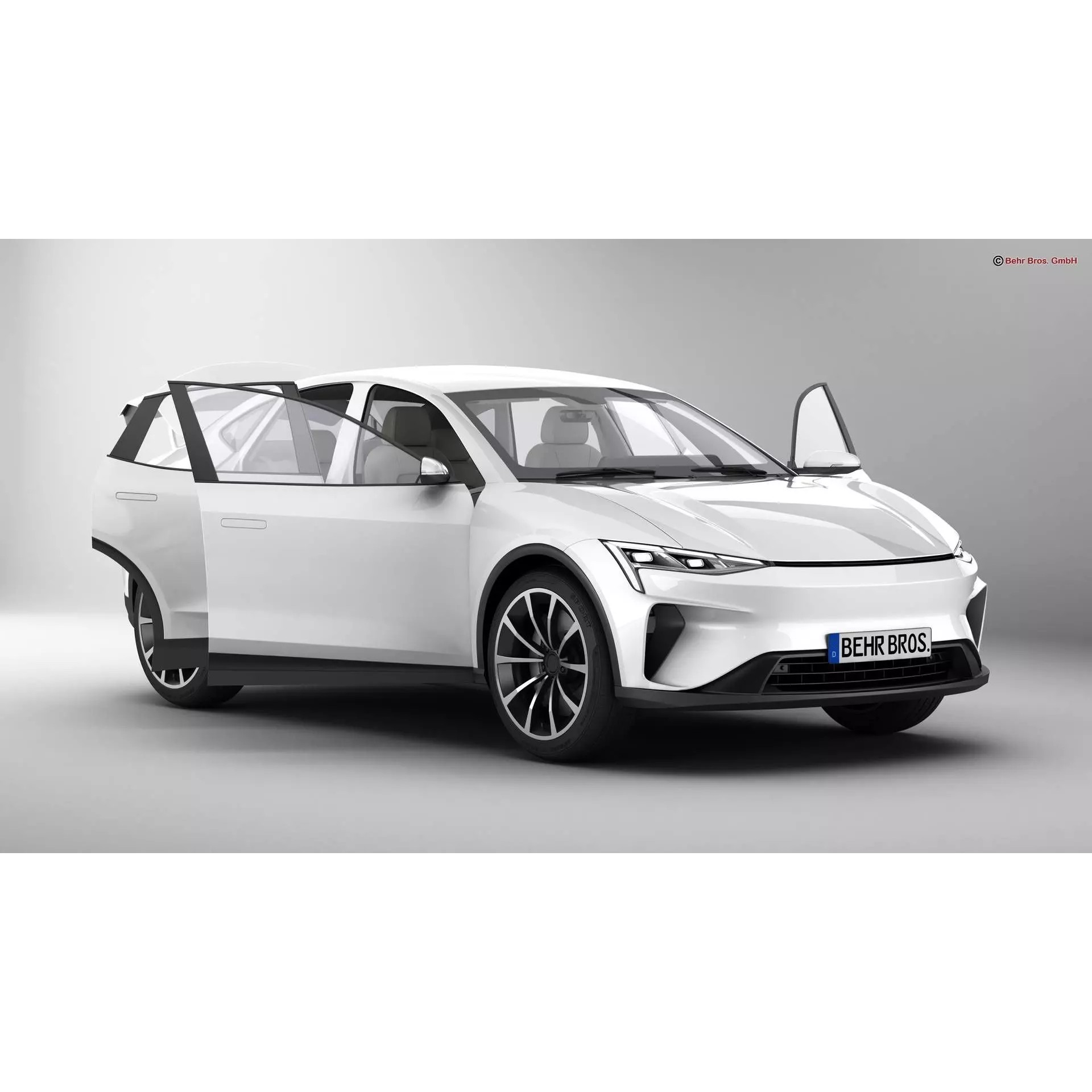 Generic Modern Upper Class SUV Coupe - Game-Ready 3D Model - View 4