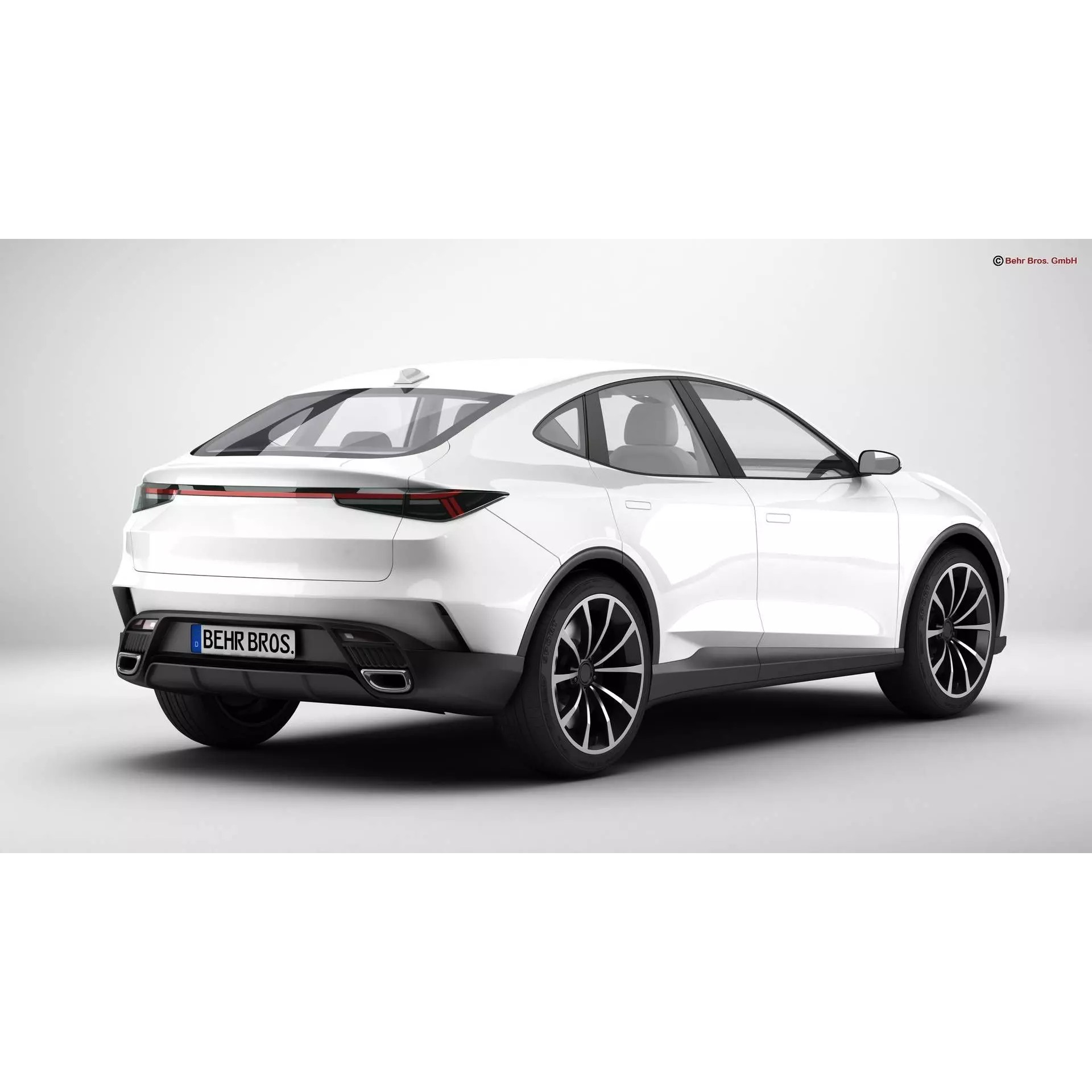 Generic Modern Upper Class SUV Coupe - Game-Ready 3D Model - View 5