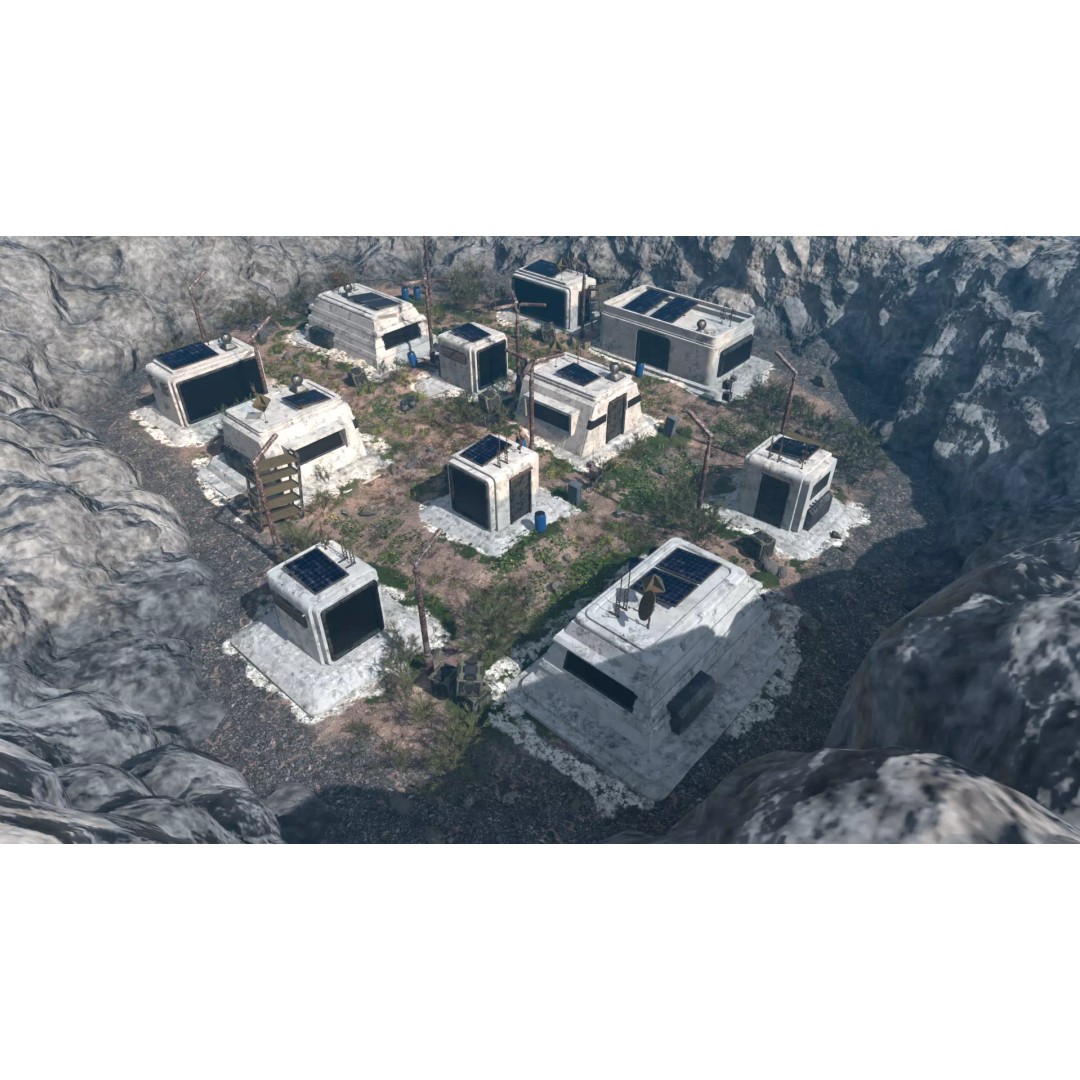 Abandoned Future Settlement 3D Model – High-Quality Environment, PBR Textures - View 3