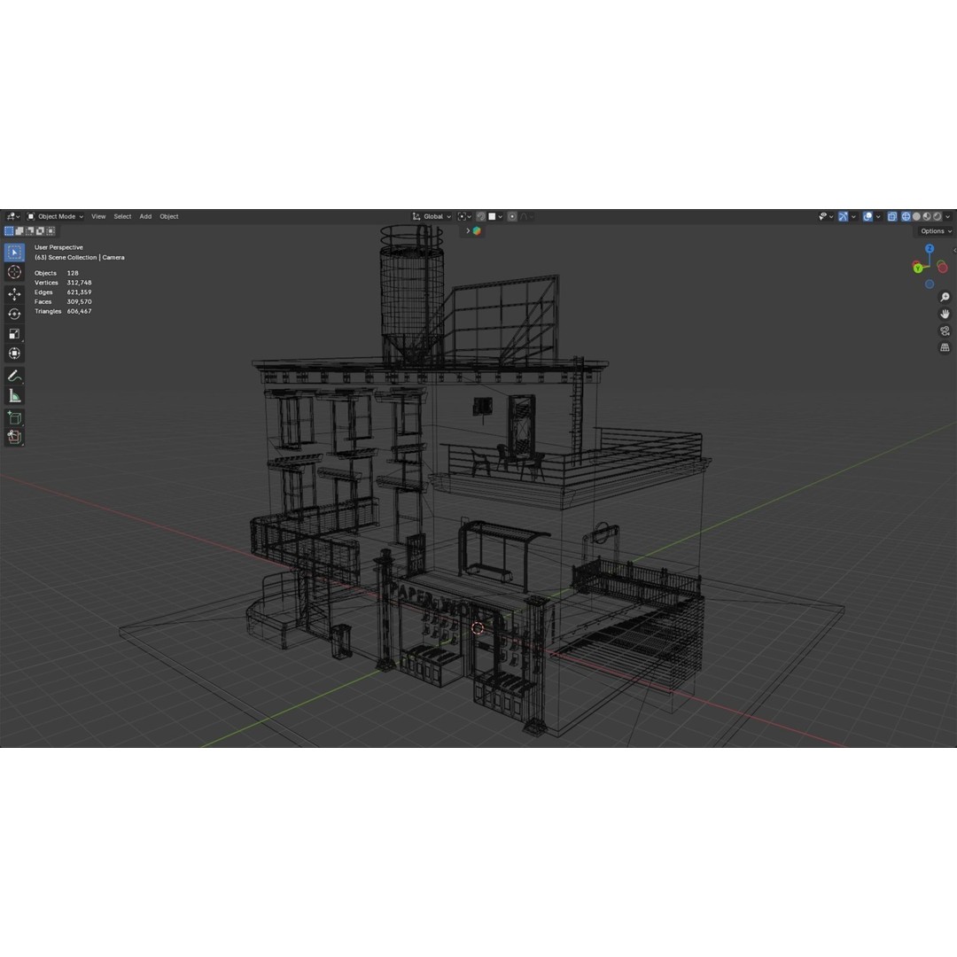 Urban Buildings 3D Model – Realistic Asset Pack for Games, Blender - View 17