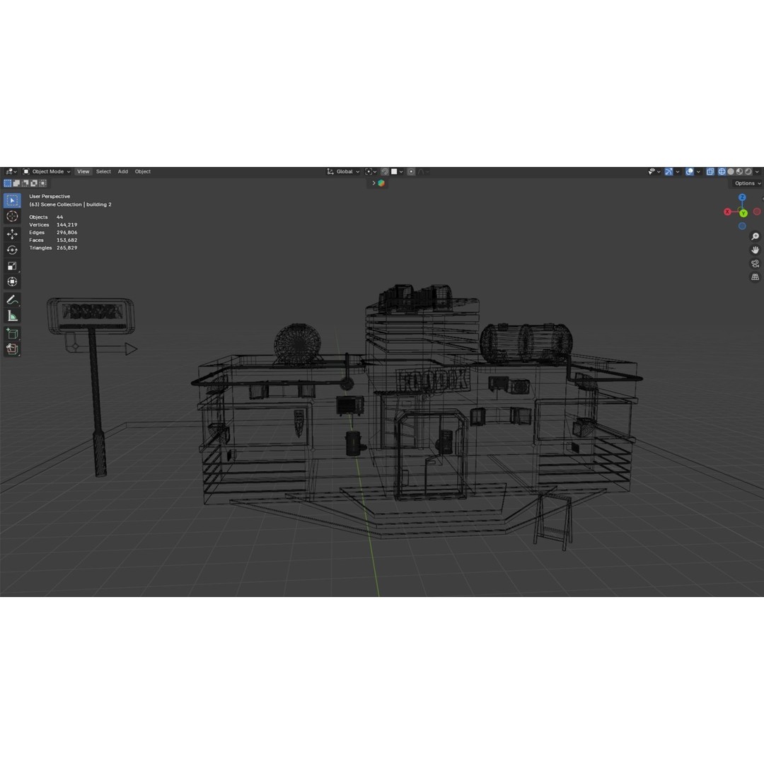 Urban Buildings 3D Model – Realistic Asset Pack for Games, Blender - View 22