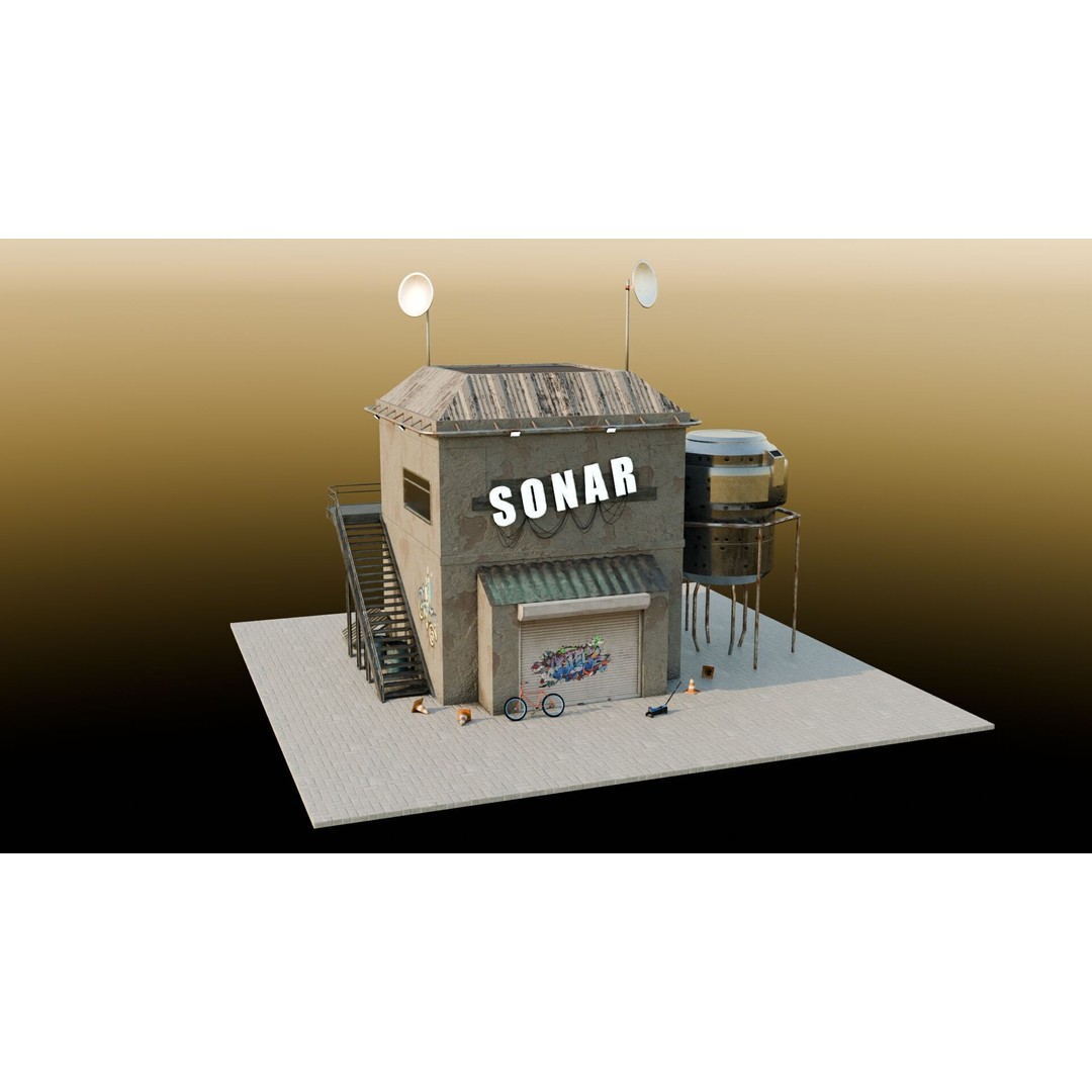 Urban Buildings 3D Model – Realistic Asset Pack for Games, Blender - View 3