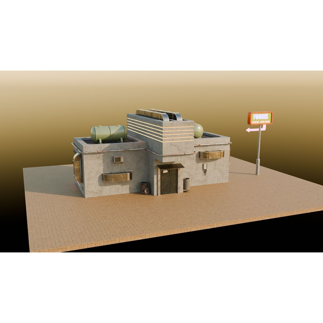 Urban Buildings 3D Model – Realistic Asset Pack for Games, Blender - View 6