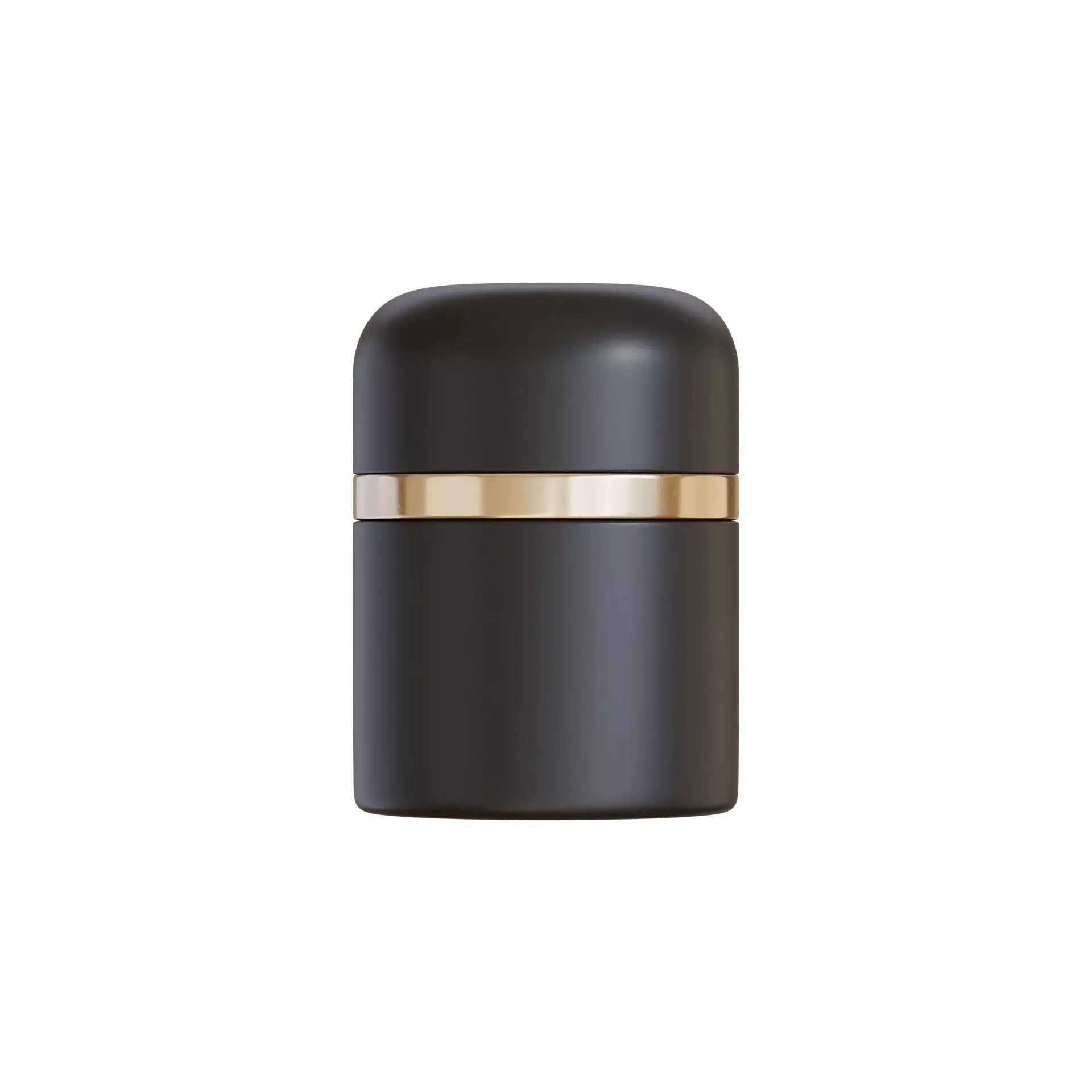 Black Cosmetic Jar 02 - PBR Game-Ready 3D Model - View 2