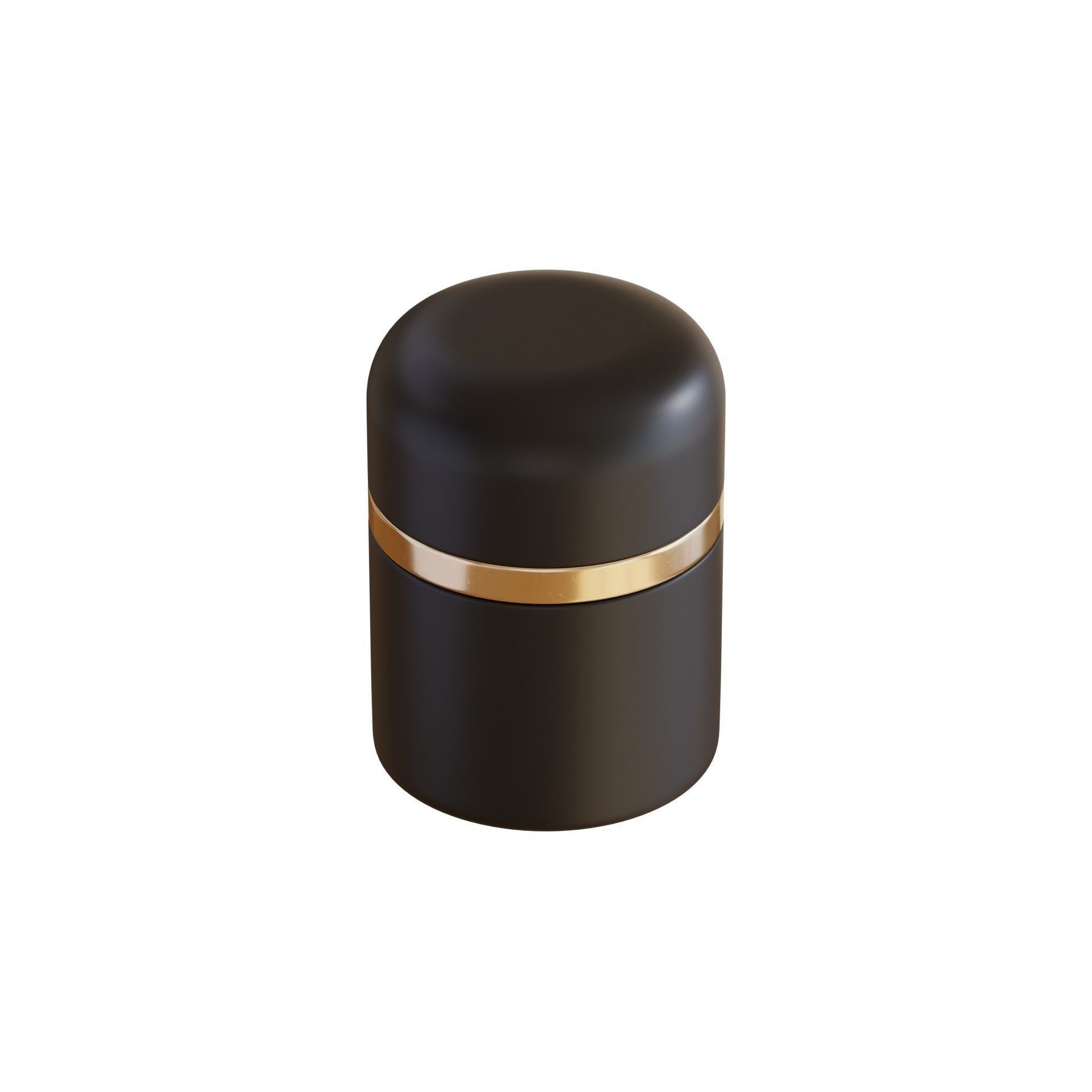 Black Cosmetic Jar 02 - PBR Game-Ready 3D Model - View 4