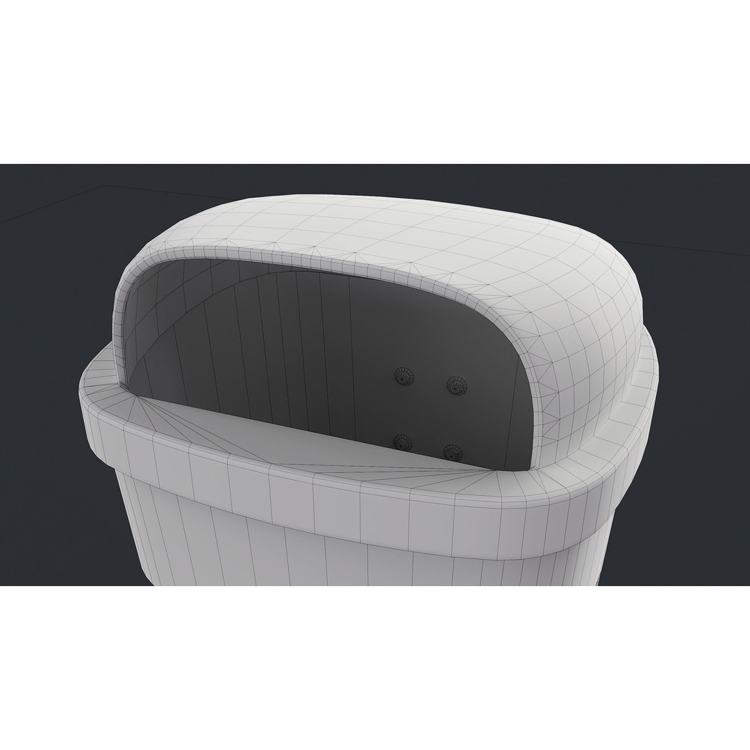 Street Trash Can 3D Model – Low Poly Game-Ready PBR Asset, FBX - View 23