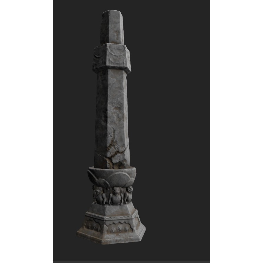 Fantasy Temple 3D Model – Mystical Outdoor Asset Pack, PBR Textures - View 11