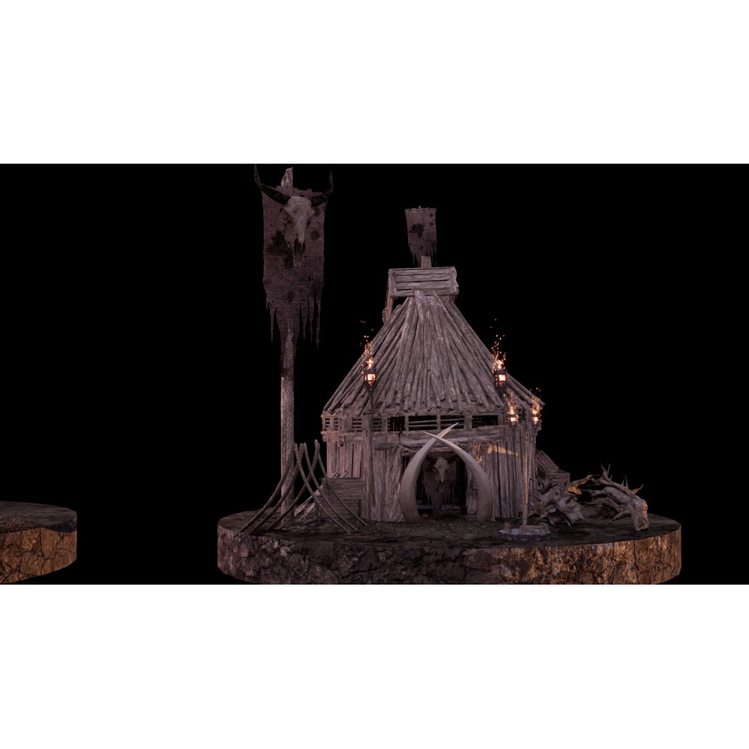 Fantasy Temple 3D Model – Mystical Outdoor Asset Pack, PBR Textures - View 5