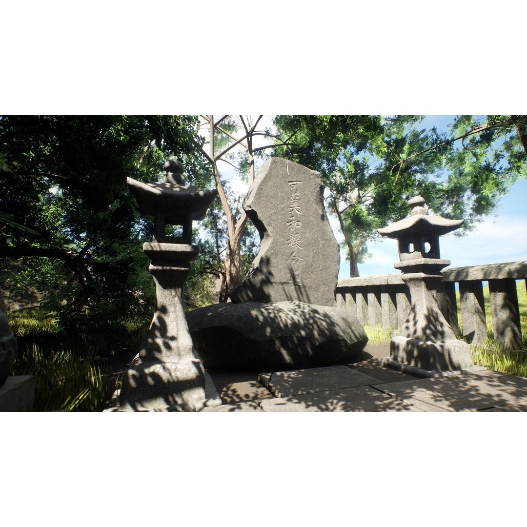 Japanese Cemetery 3D Model – Low Poly Historic Asset, PBR Textures - View 12
