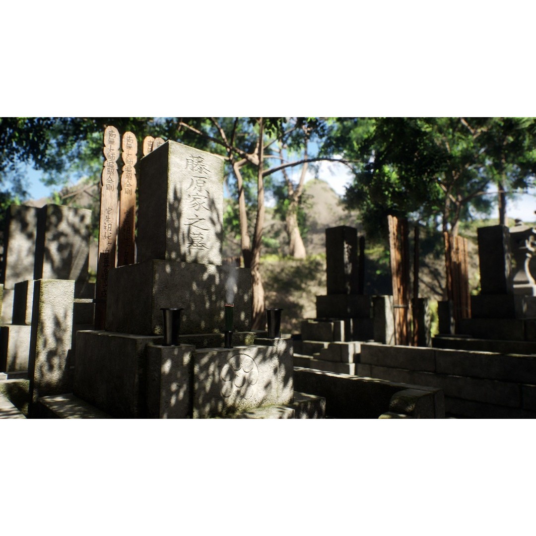 Japanese Cemetery 3D Model – Low Poly Historic Asset, PBR Textures - View 18