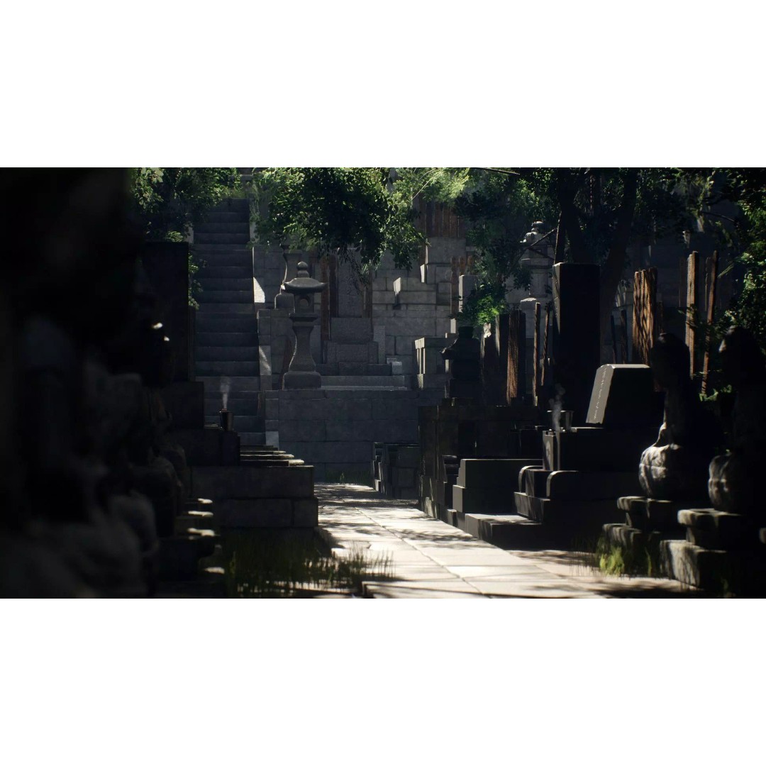 Japanese Cemetery 3D Model – Low Poly Historic Asset, PBR Textures - View 2